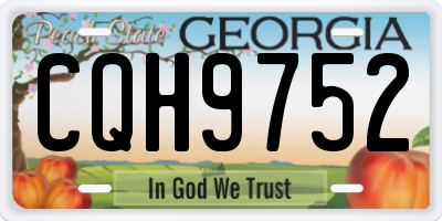 GA license plate CQH9752
