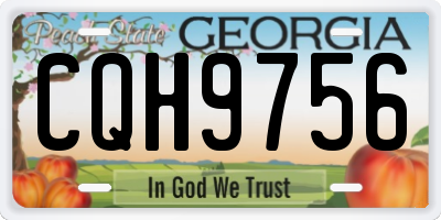 GA license plate CQH9756