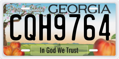 GA license plate CQH9764