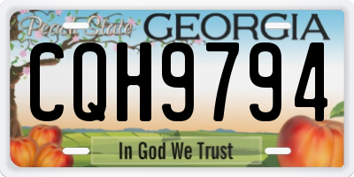 GA license plate CQH9794