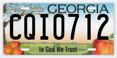 GA license plate CQI0712