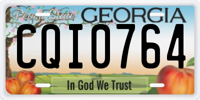GA license plate CQI0764