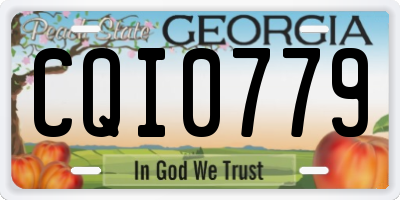 GA license plate CQI0779