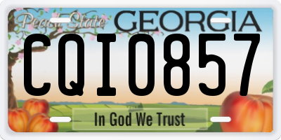 GA license plate CQI0857