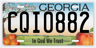 GA license plate CQI0882