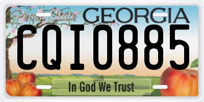 GA license plate CQI0885