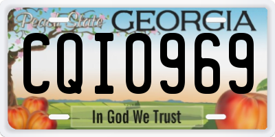 GA license plate CQI0969