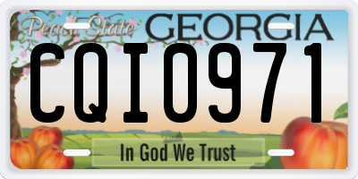GA license plate CQI0971