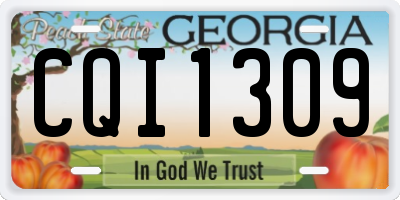 GA license plate CQI1309