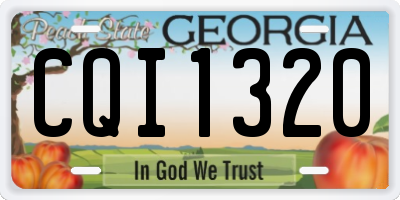 GA license plate CQI1320