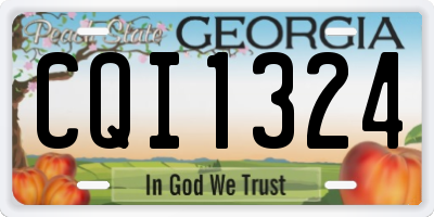 GA license plate CQI1324