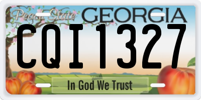 GA license plate CQI1327