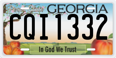 GA license plate CQI1332