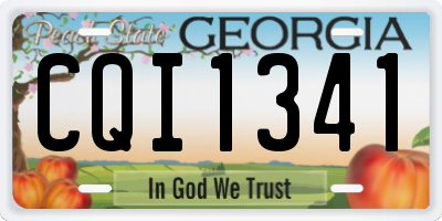 GA license plate CQI1341