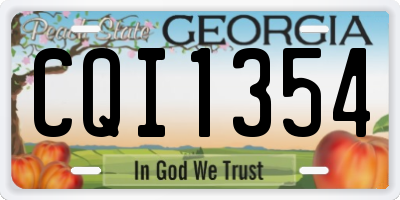 GA license plate CQI1354
