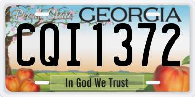 GA license plate CQI1372