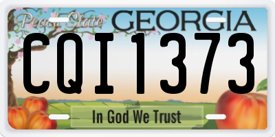 GA license plate CQI1373