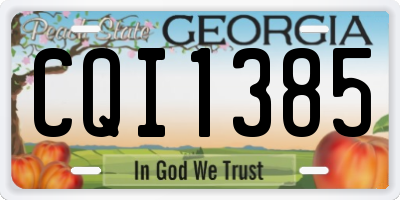 GA license plate CQI1385
