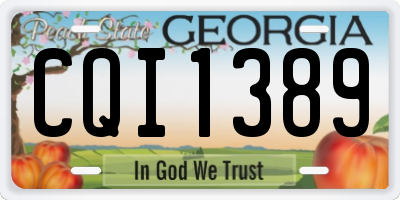 GA license plate CQI1389