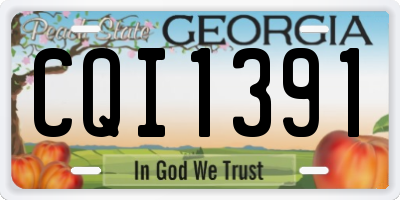 GA license plate CQI1391