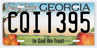 GA license plate CQI1395