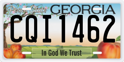 GA license plate CQI1462