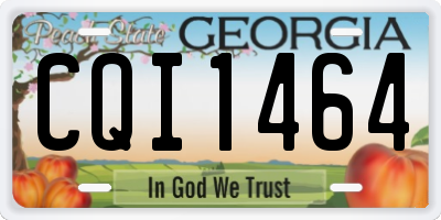 GA license plate CQI1464