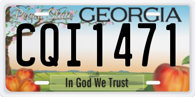 GA license plate CQI1471