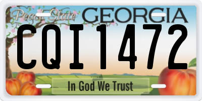 GA license plate CQI1472