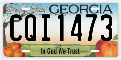 GA license plate CQI1473