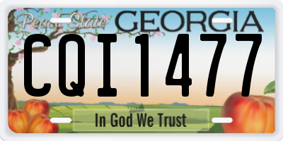 GA license plate CQI1477