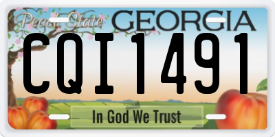GA license plate CQI1491