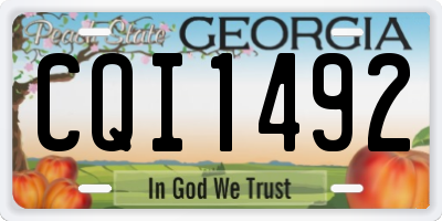 GA license plate CQI1492