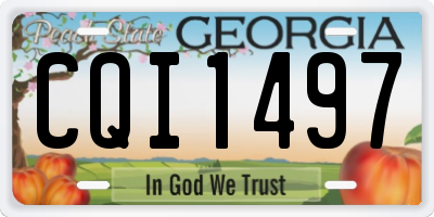 GA license plate CQI1497