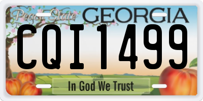 GA license plate CQI1499