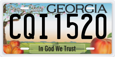 GA license plate CQI1520