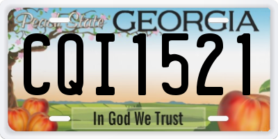 GA license plate CQI1521