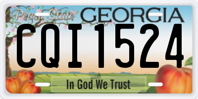 GA license plate CQI1524