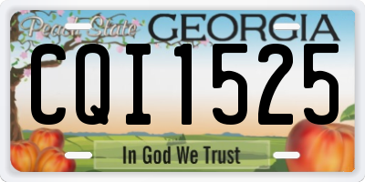 GA license plate CQI1525