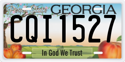 GA license plate CQI1527