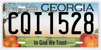 GA license plate CQI1528