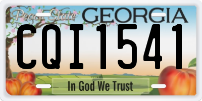 GA license plate CQI1541