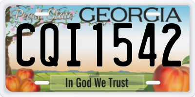 GA license plate CQI1542