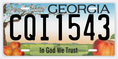 GA license plate CQI1543