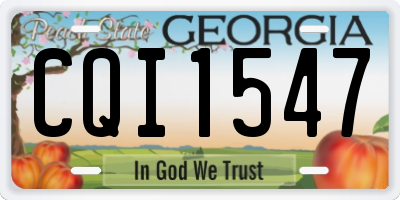 GA license plate CQI1547