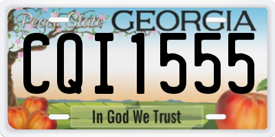 GA license plate CQI1555