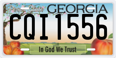 GA license plate CQI1556