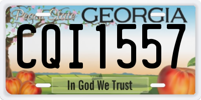 GA license plate CQI1557