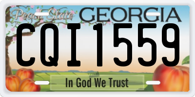 GA license plate CQI1559