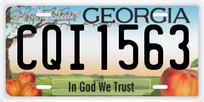 GA license plate CQI1563